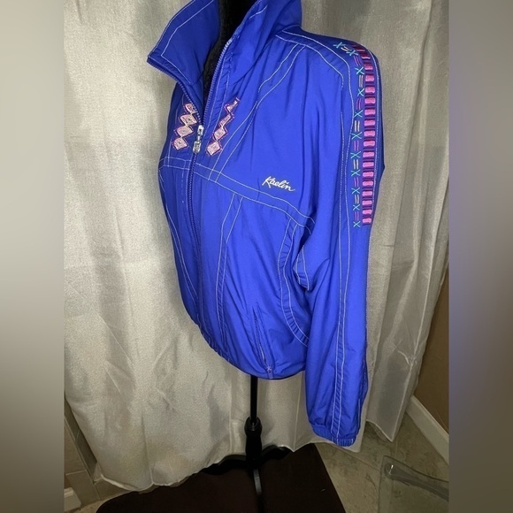 Women’s Vintage Kaelin Jacket Size Large Polyester Blue​​​​​​​​​​​​​​​​​​​​​​​ - Picture 2 of 10